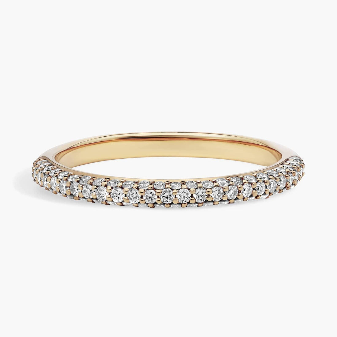 Classic Double Diamond Stackable Ring in 10K/14K/18K YELLOW GOLD (1/3 ct. tw.)