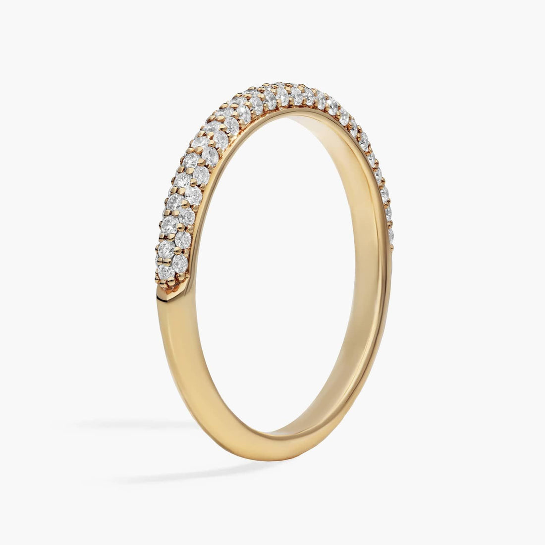 Classic Double Diamond Stackable Ring in 10K/14K/18K YELLOW GOLD (1/3 ct. tw.)