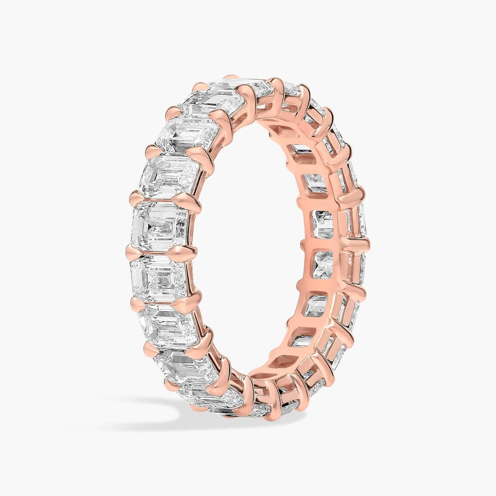 Luxury Emerald Cut Diamond Eternity ring in 10k/14k/18k (5 Ct. tw. - F-G / VS2-SI1)
