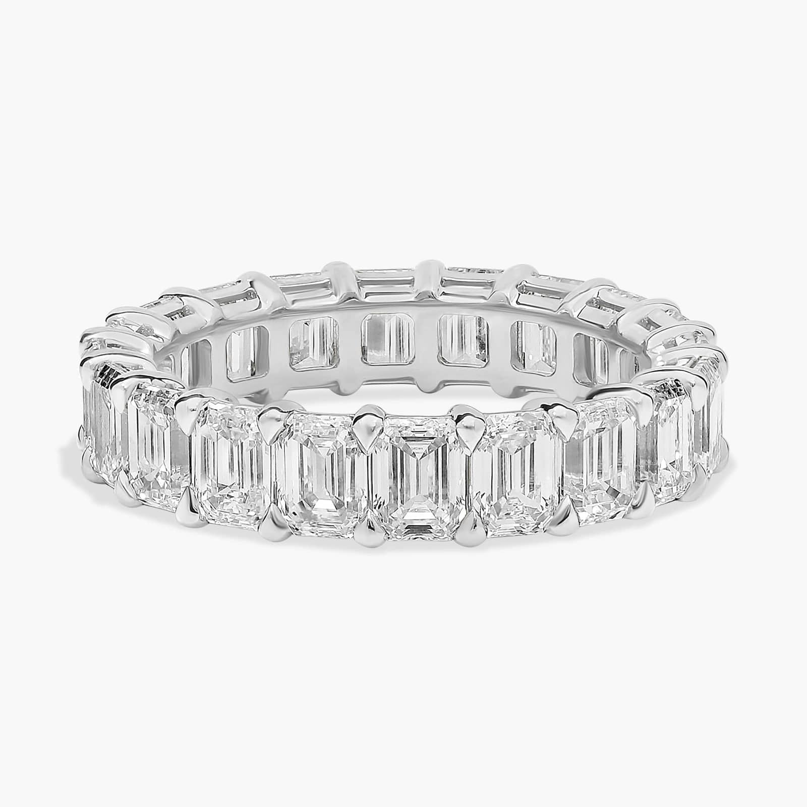 Luxury Emerald Cut Diamond Eternity ring in 10k/14k/18k (5 Ct. tw. - F-G / VS2-SI1)