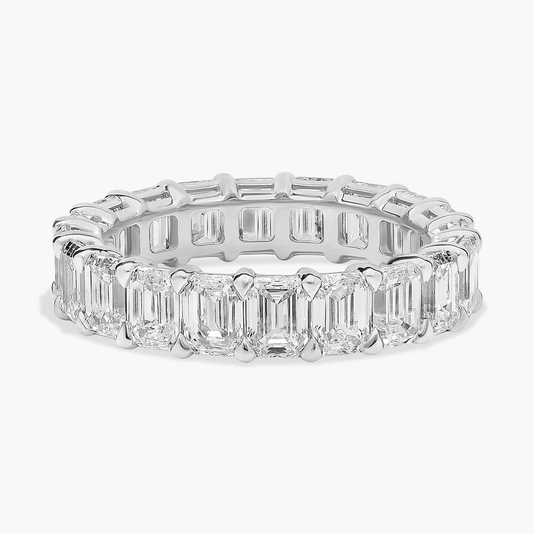 Luxury Emerald Cut Diamond Eternity ring in 10k/14k/18k (5 Ct. tw. - F-G / VS2-SI1)