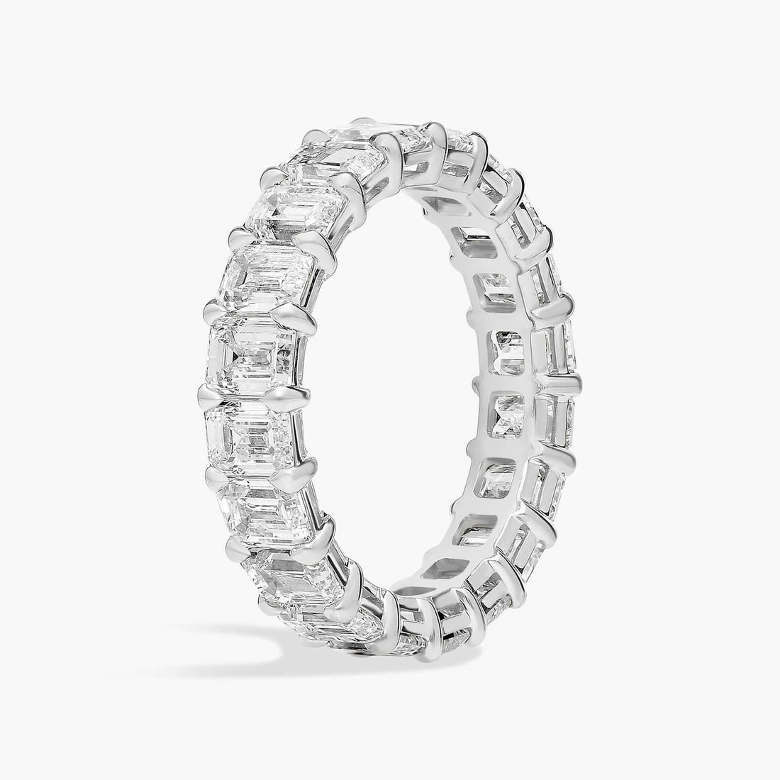 Luxury Emerald Cut Diamond Eternity ring in 10k/14k/18k (5 Ct. tw. - F-G / VS2-SI1)
