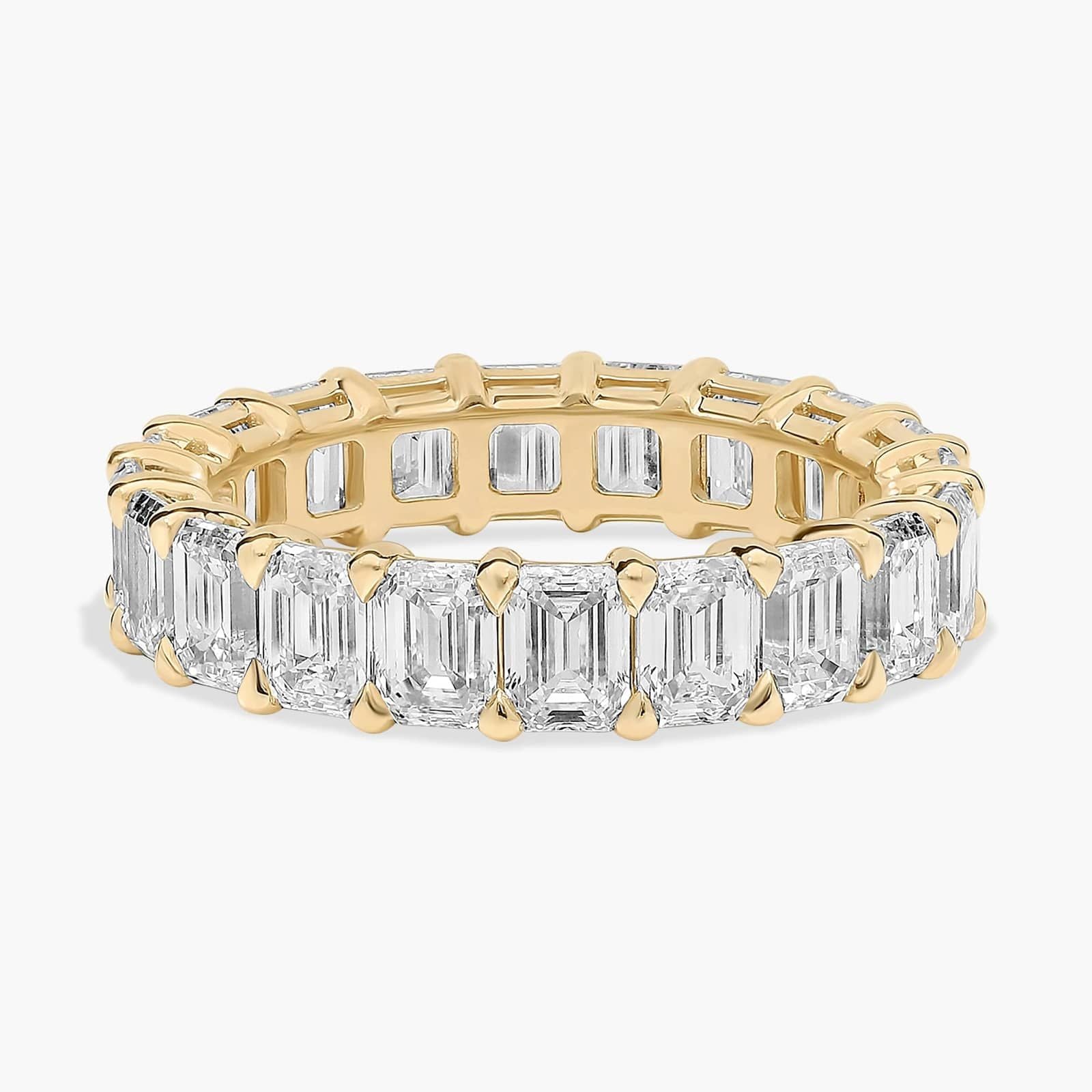 Luxury Emerald Cut Diamond Eternity ring in 10k/14k/18k (5 Ct. tw. - F-G / VS2-SI1)