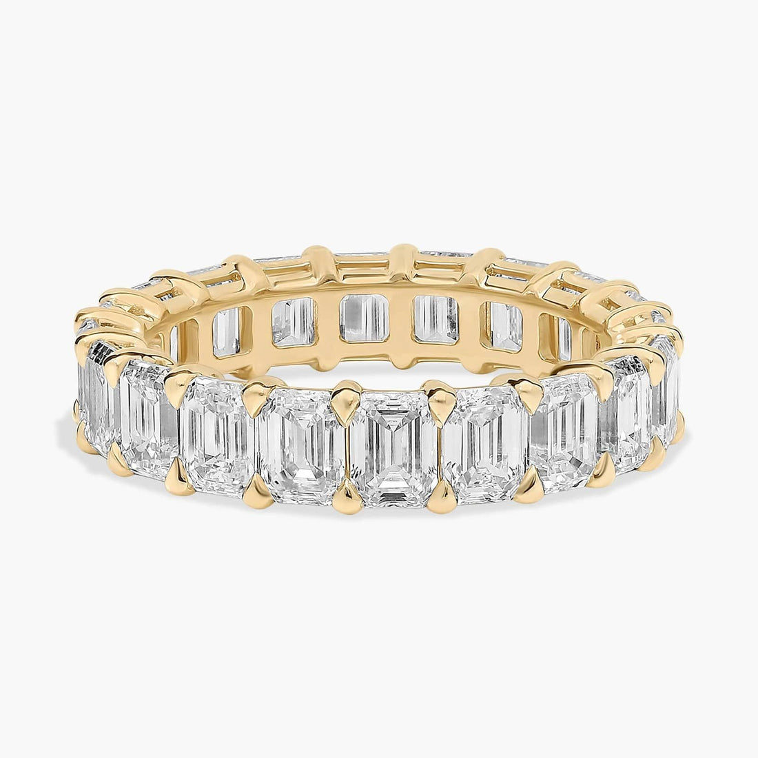 Luxury Emerald Cut Diamond Eternity ring in 10k/14k/18k (5 Ct. tw. - F-G / VS2-SI1)
