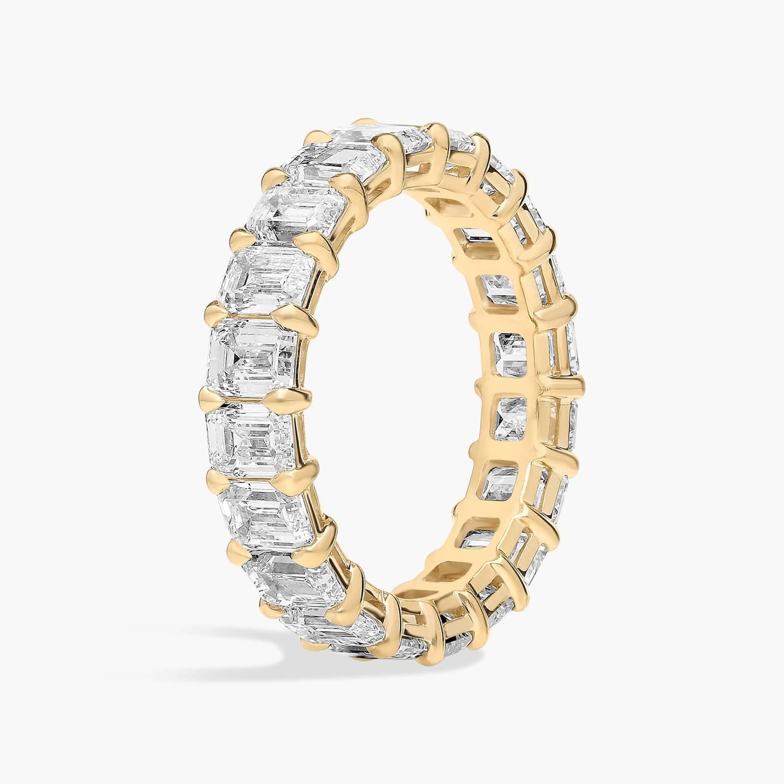 Luxury Emerald Cut Diamond Eternity ring in 10k/14k/18k (5 Ct. tw. - F-G / VS2-SI1)