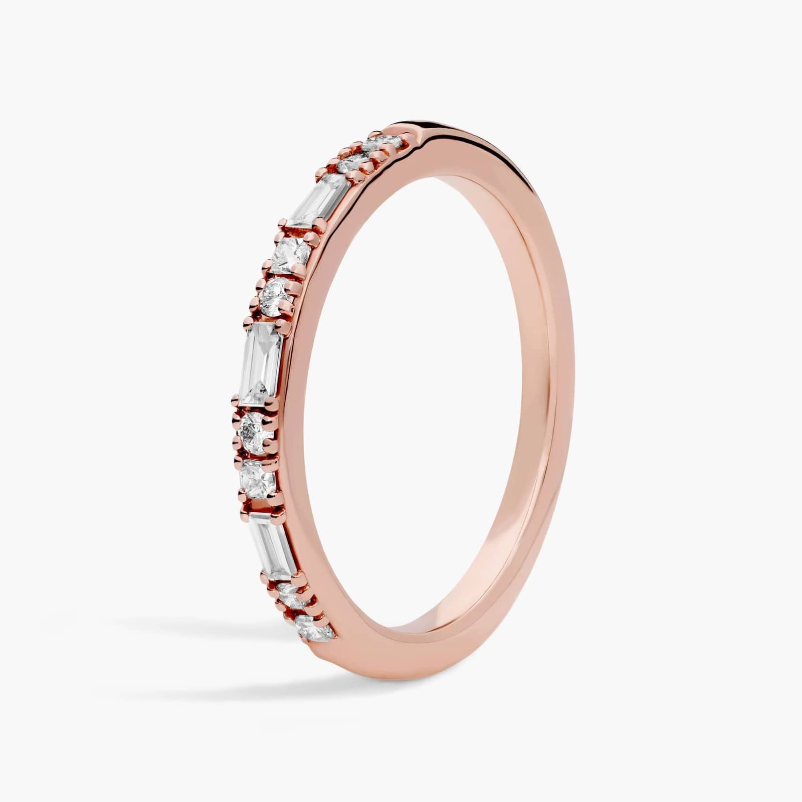 Dot Dash Diamond Ring in Yellow Gold / Rose Gold / White Gold