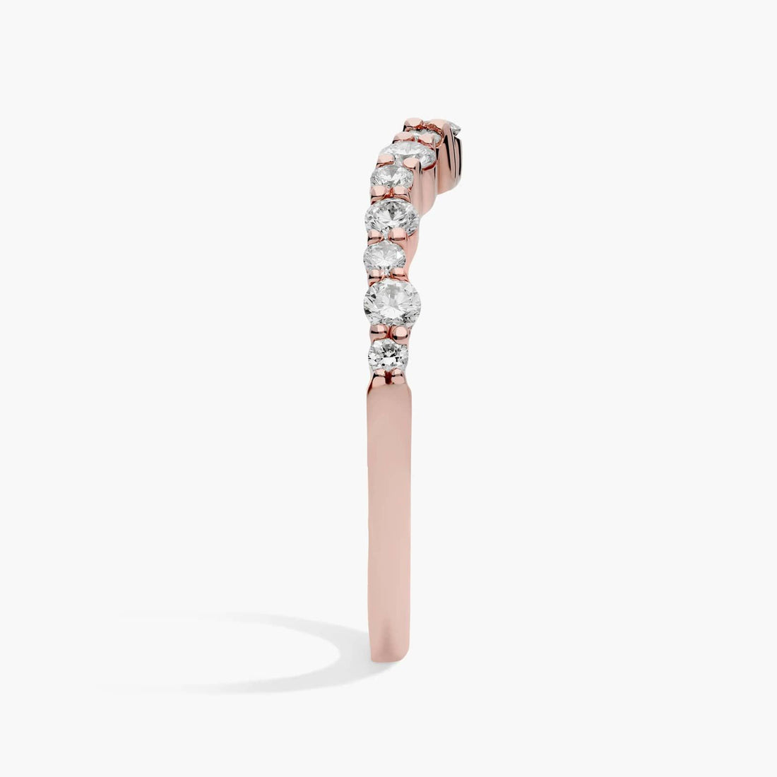 Crescendo Curved Diamond Wedding Ring in 14k White Gold (1/2 ct. tw.)