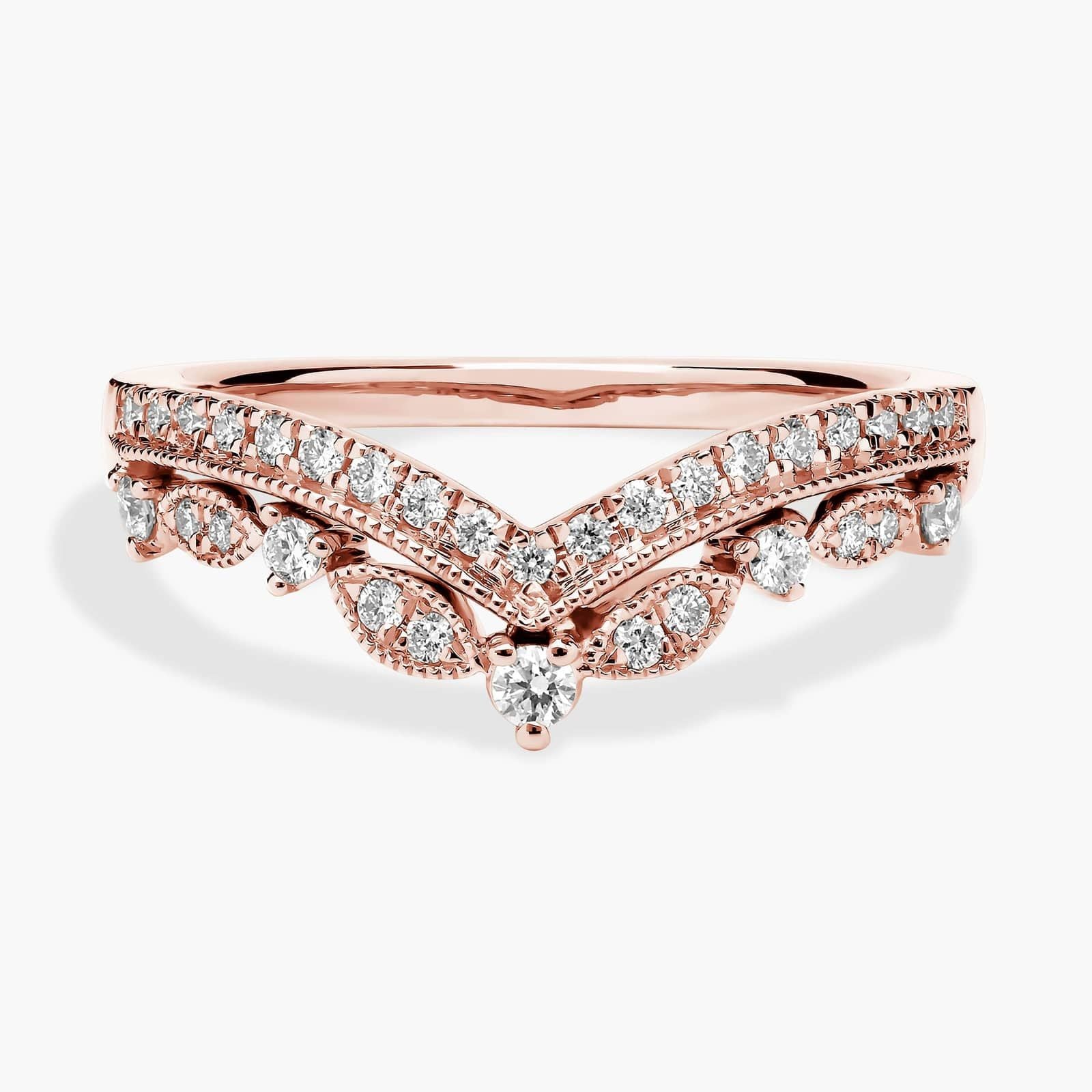 Regal Curved Diamond Ring in 10k/14k/18kGold (1/4 ct. tw.)