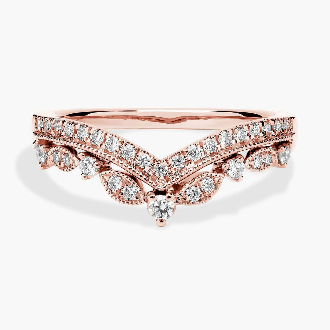 Regal Curved Diamond Ring in 10k/14k/18kGold (1/4 ct. tw.)