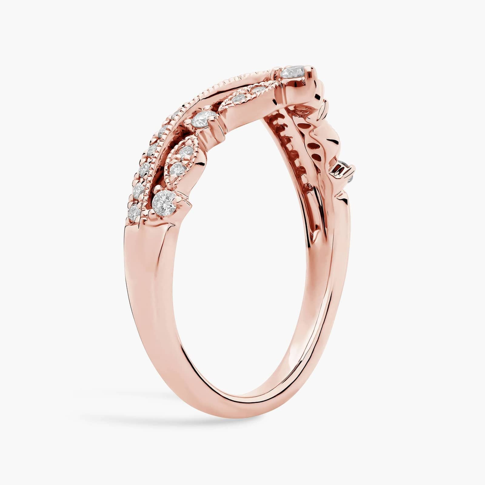 Regal Curved Diamond Ring in 10k/14k/18kGold (1/4 ct. tw.)