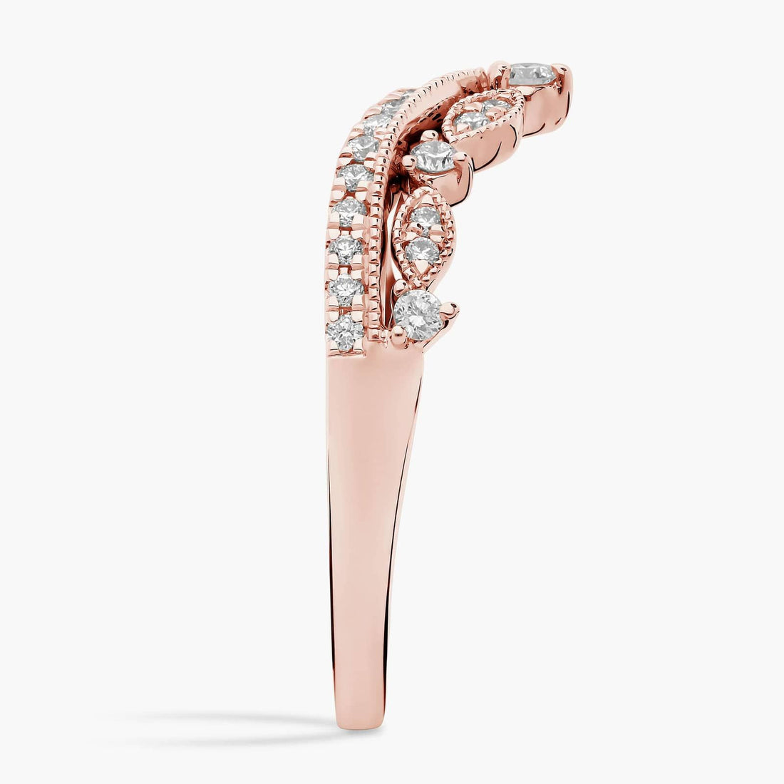 Regal Curved Diamond Ring in 10k/14k/18kGold (1/4 ct. tw.)
