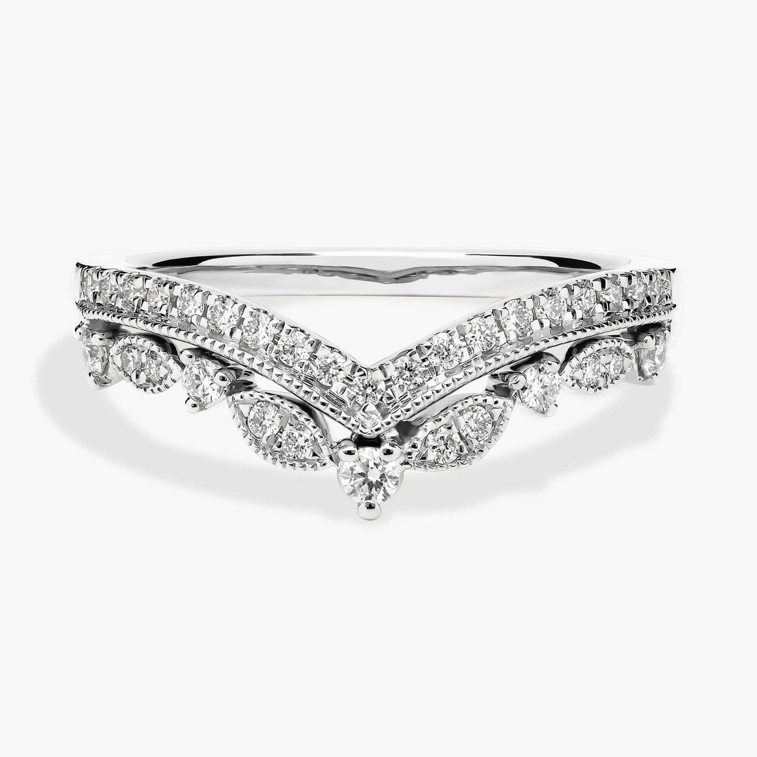 Regal Curved Diamond Ring in 10k/14k/18kGold (1/4 ct. tw.)