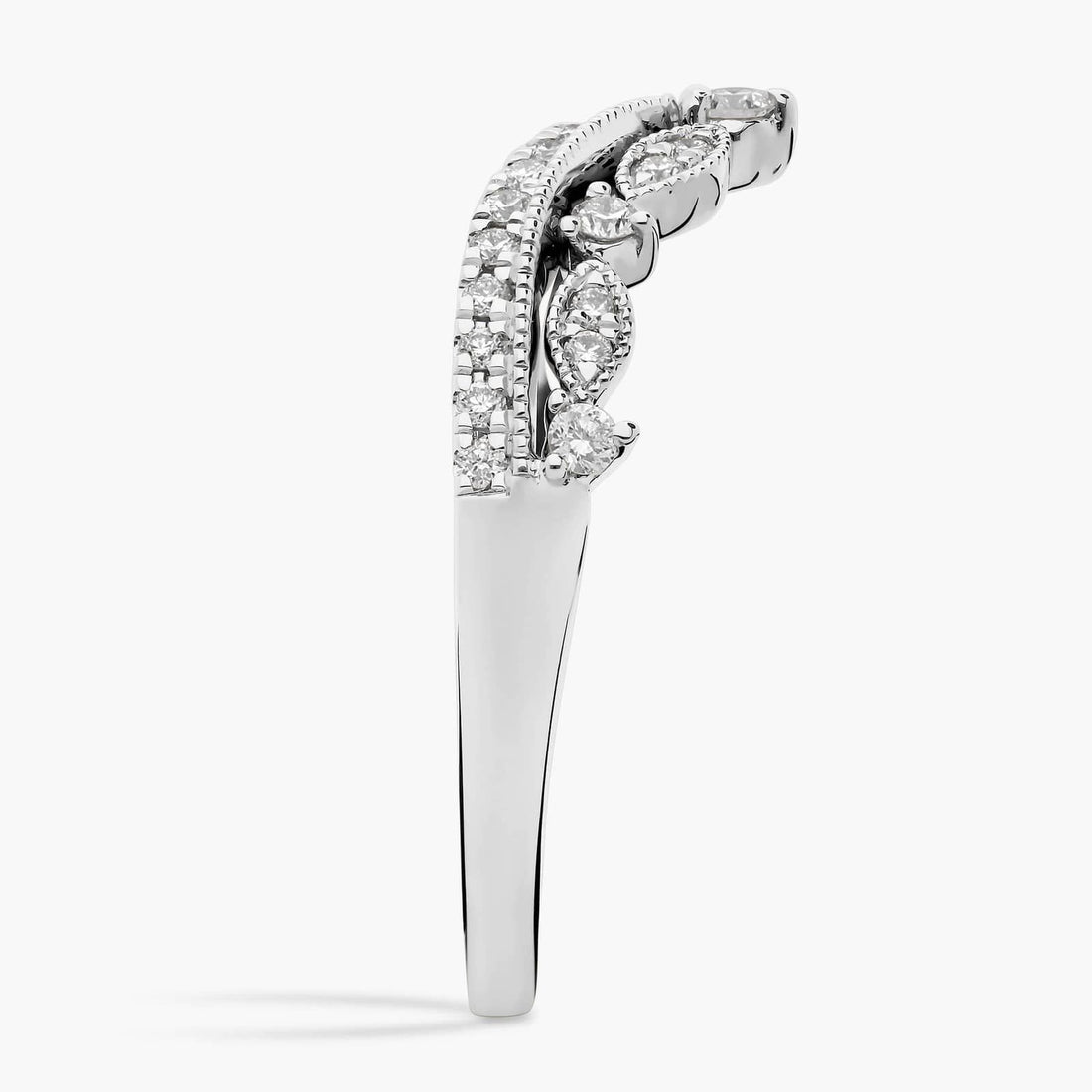 Regal Curved Diamond Ring in 10k/14k/18kGold (1/4 ct. tw.)