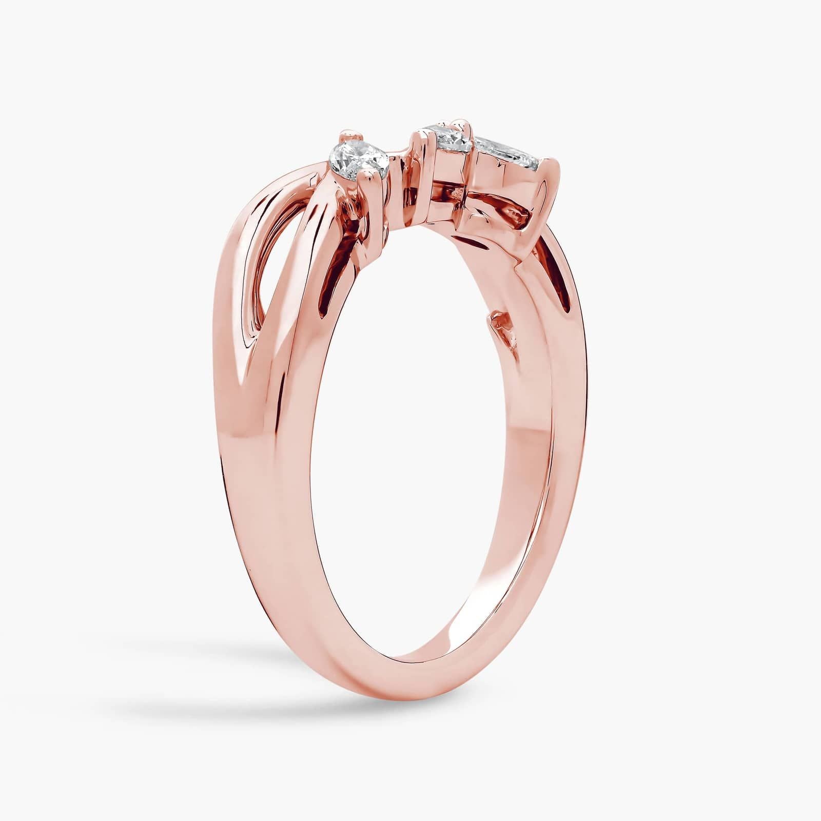 Romantic Twist Marquise Curved Diamond Ring in 10k/14k/18k Gold (1/4 ct. tw.)