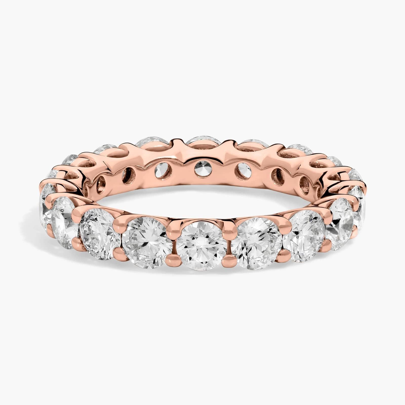 Lab-Grown Diamond Eternity Ring In 14K Rose Gold (3 Ct. tw. - F-G / VS2-SI1)
