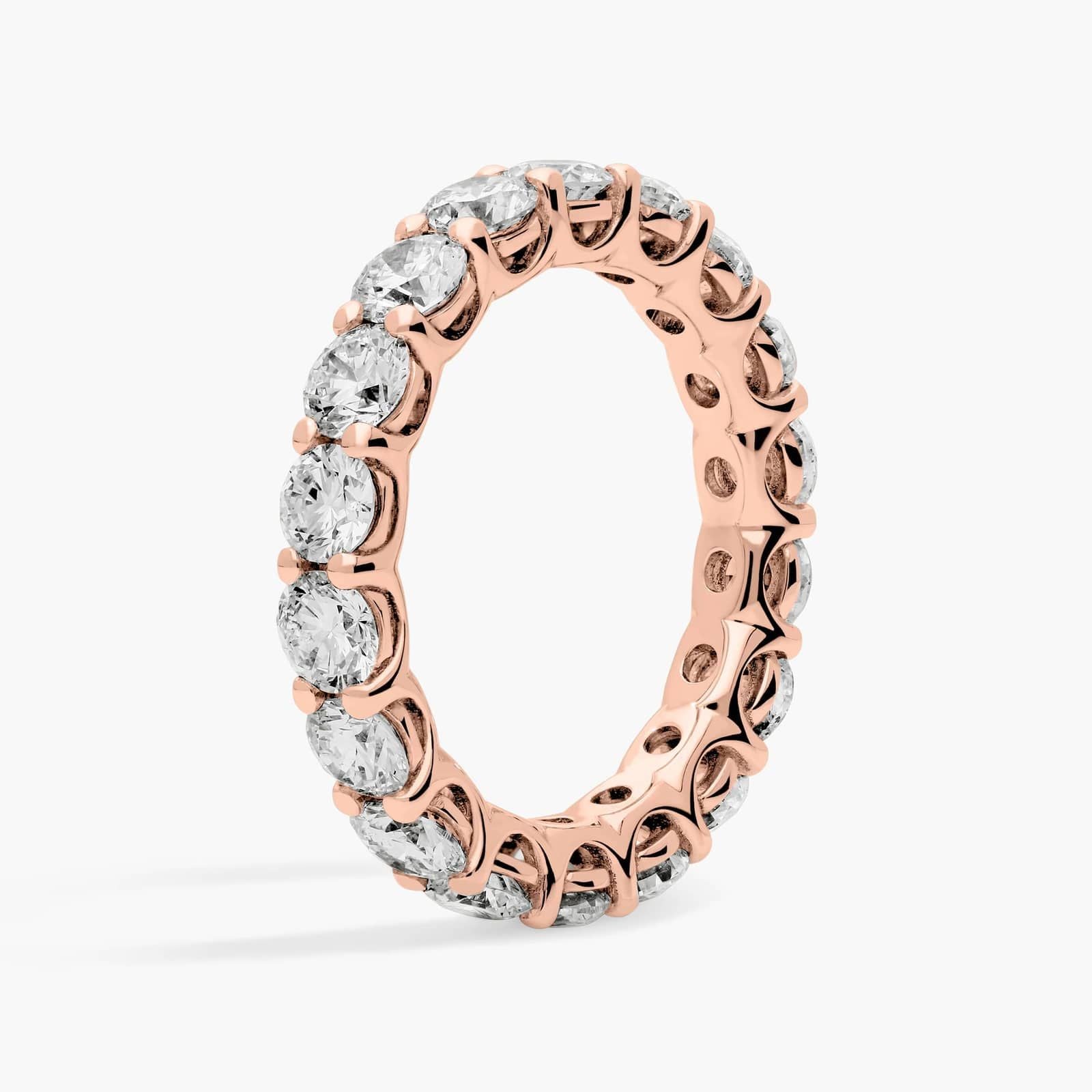 Lab-Grown Diamond Eternity Ring In 14K Rose Gold (3 Ct. tw. - F-G / VS2-SI1)