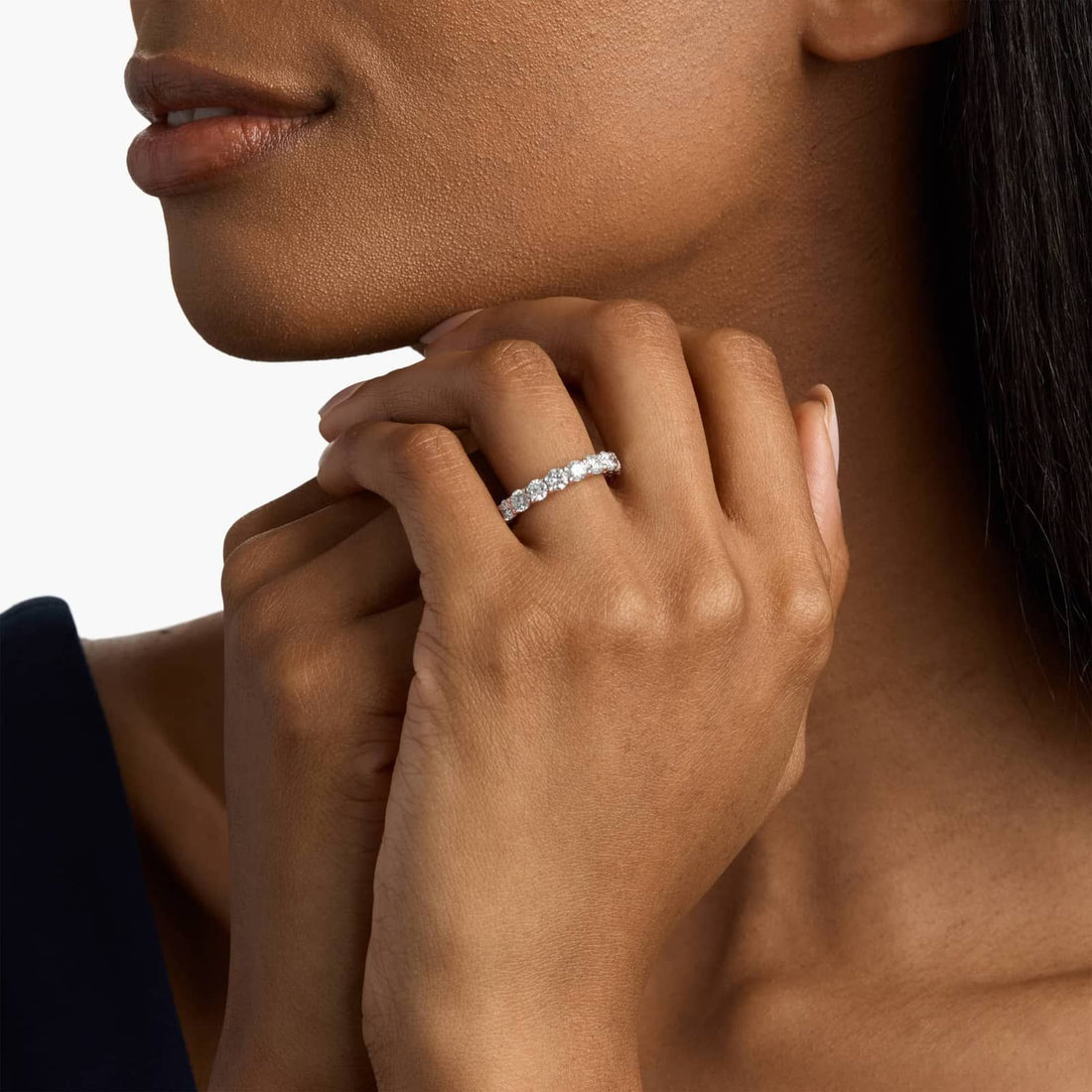 Lab-Grown Diamond Eternity Ring In 14K Rose Gold (3 Ct. tw. - F-G / VS2-SI1)