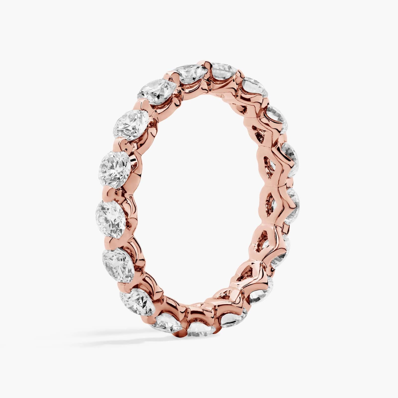2. Infinity Spark Round Diamond Eternity Ring in 10k/14k/18k Gold (2 Ct. tw. - F-G / VS2-SI1)