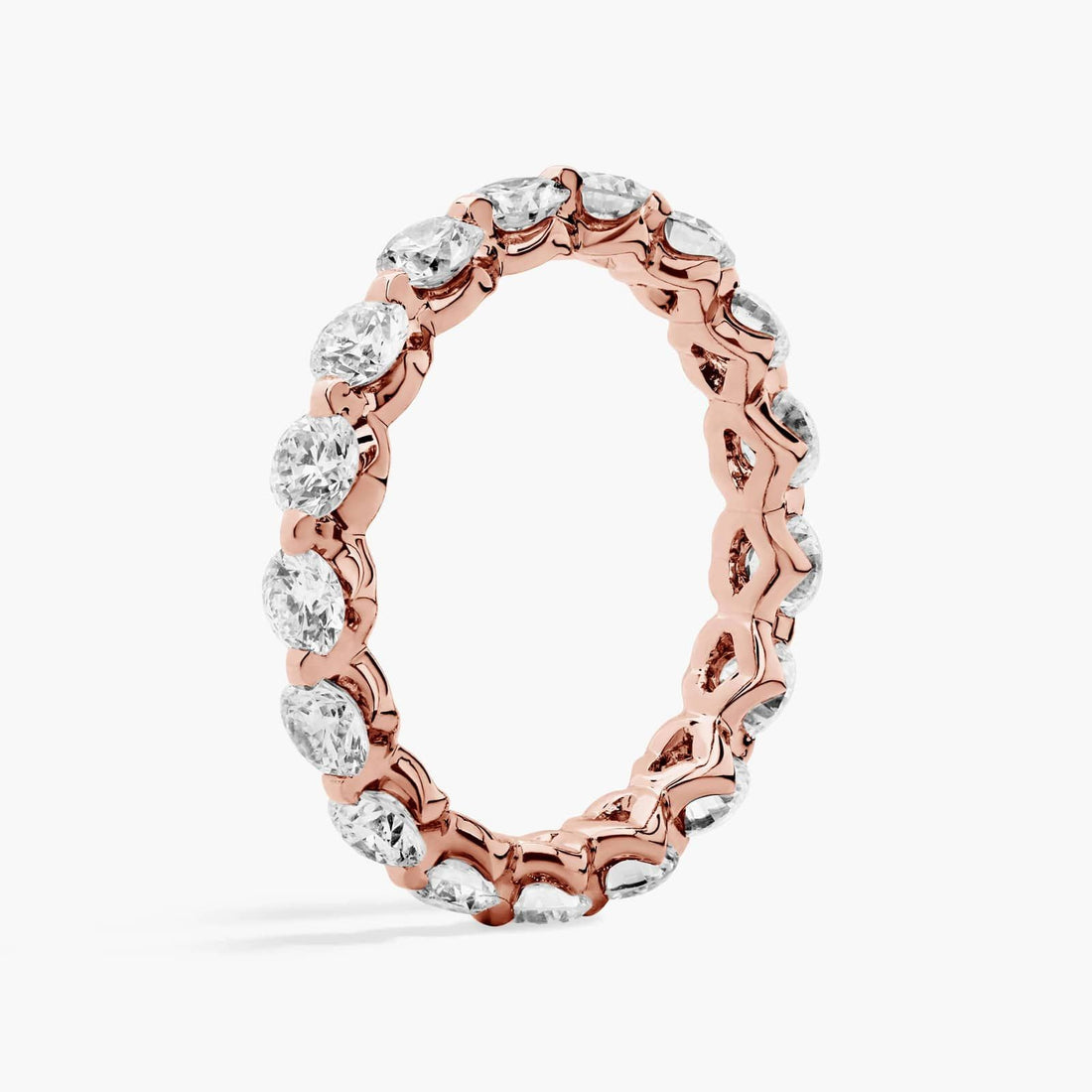 2. Infinity Spark Round Diamond Eternity Ring in 10k/14k/18k Gold (2 Ct. tw. - F-G / VS2-SI1)