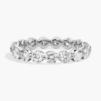 2. Infinity Spark Round Diamond Eternity Ring in 10k/14k/18k Gold (2 Ct. tw. - F-G / VS2-SI1)
