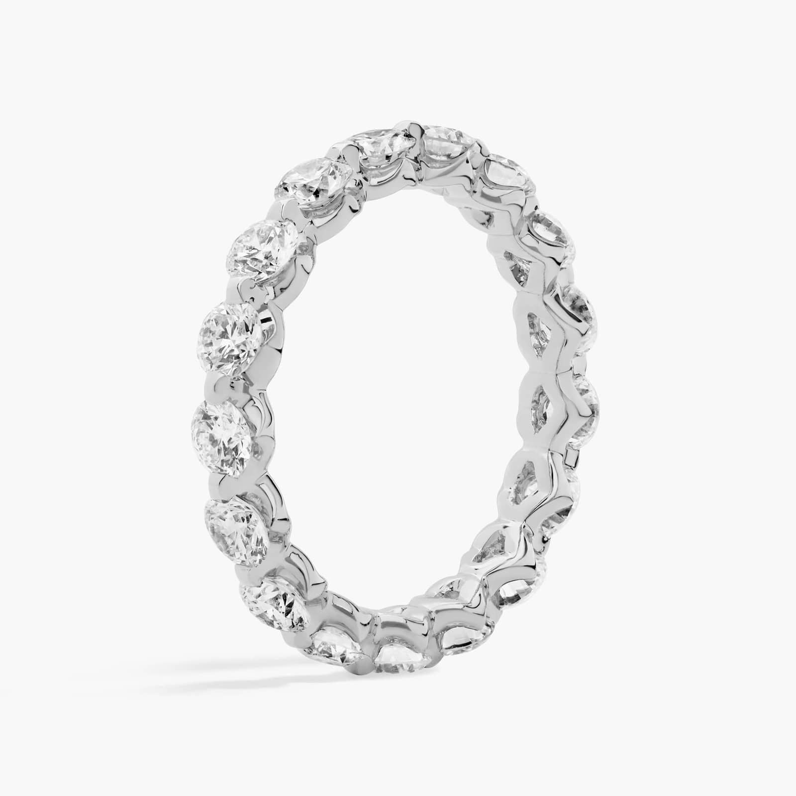 2. Infinity Spark Round Diamond Eternity Ring in 10k/14k/18k Gold (2 Ct. tw. - F-G / VS2-SI1)