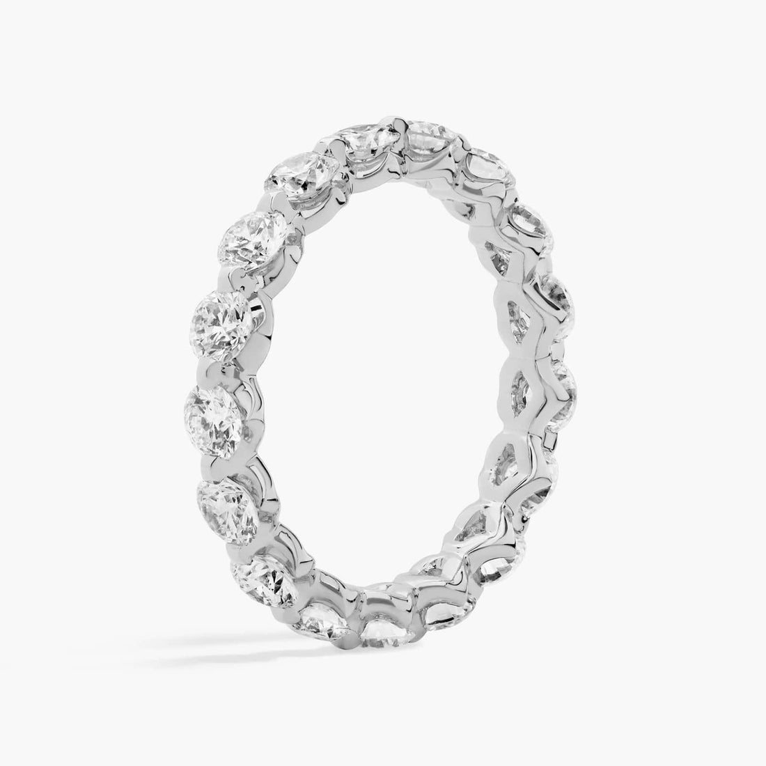 2. Infinity Spark Round Diamond Eternity Ring in 10k/14k/18k Gold (2 Ct. tw. - F-G / VS2-SI1)