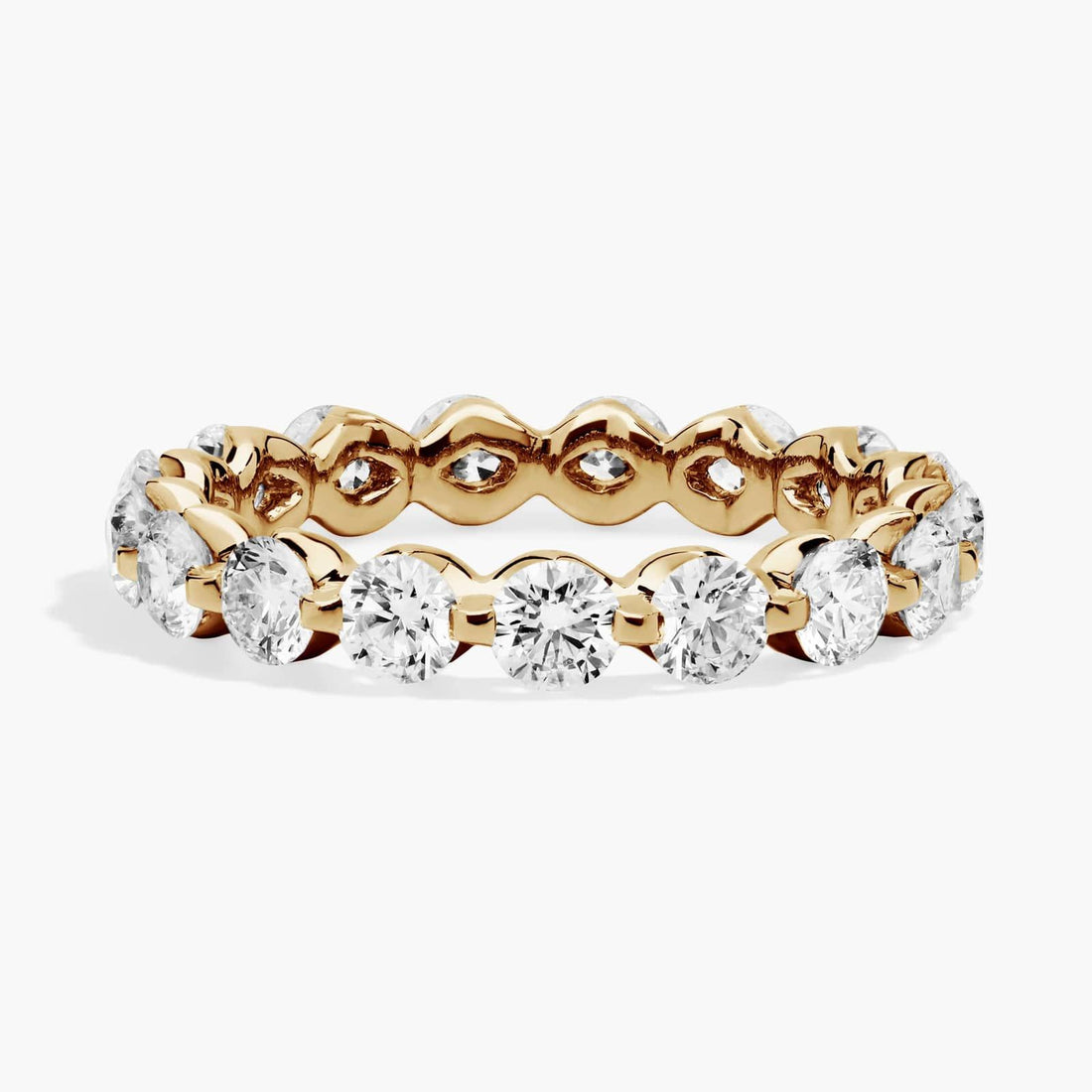2. Infinity Spark Round Diamond Eternity Ring in 10k/14k/18k Gold (2 Ct. tw. - F-G / VS2-SI1)