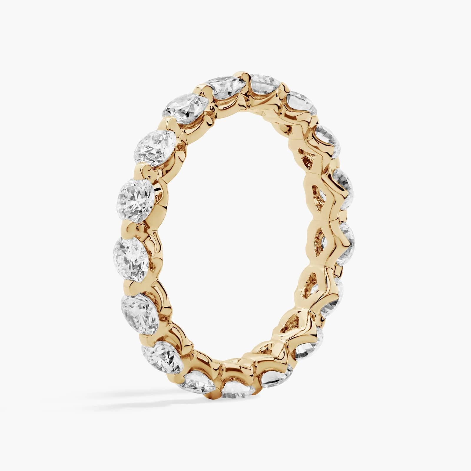 2. Infinity Spark Round Diamond Eternity Ring in 10k/14k/18k Gold (2 Ct. tw. - F-G / VS2-SI1)