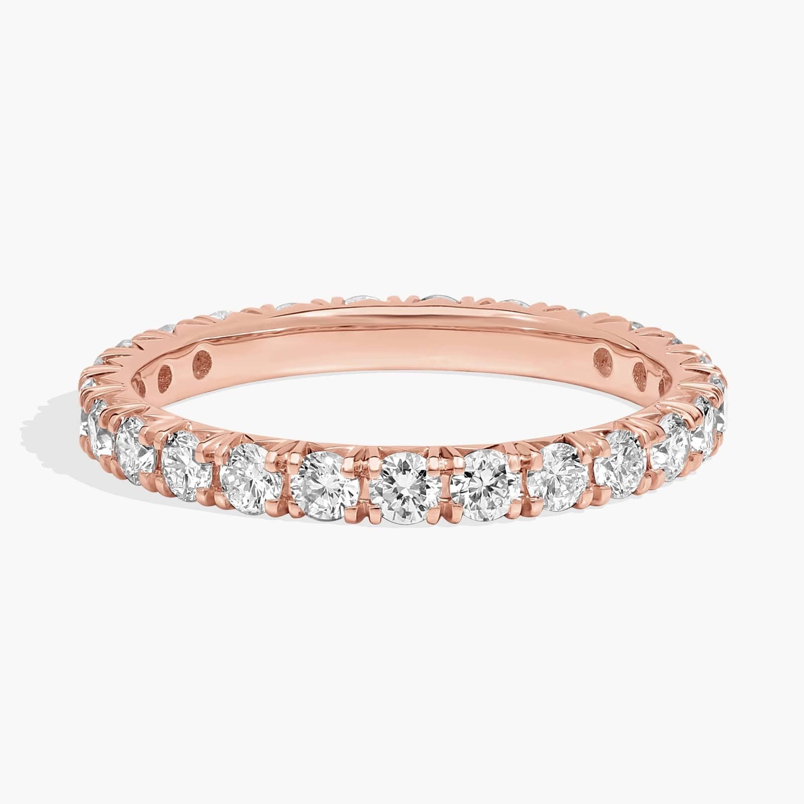French Pavé Lab-Grown Diamond Eternity Ring In 10K/14K18K Gold (1 Ct. tw. - F-G / VS2-SI1)