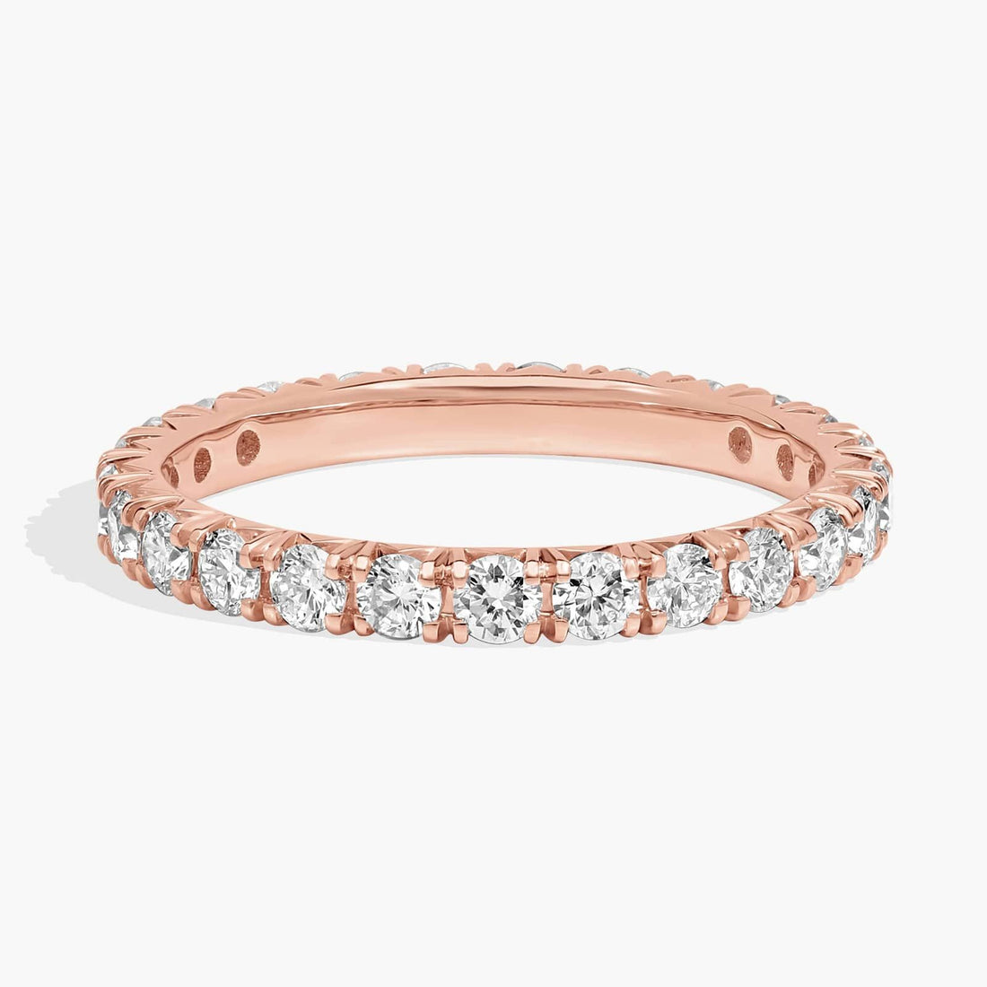 French Pavé Lab-Grown Diamond Eternity Ring In 10K/14K18K Gold (1 Ct. tw. - F-G / VS2-SI1)