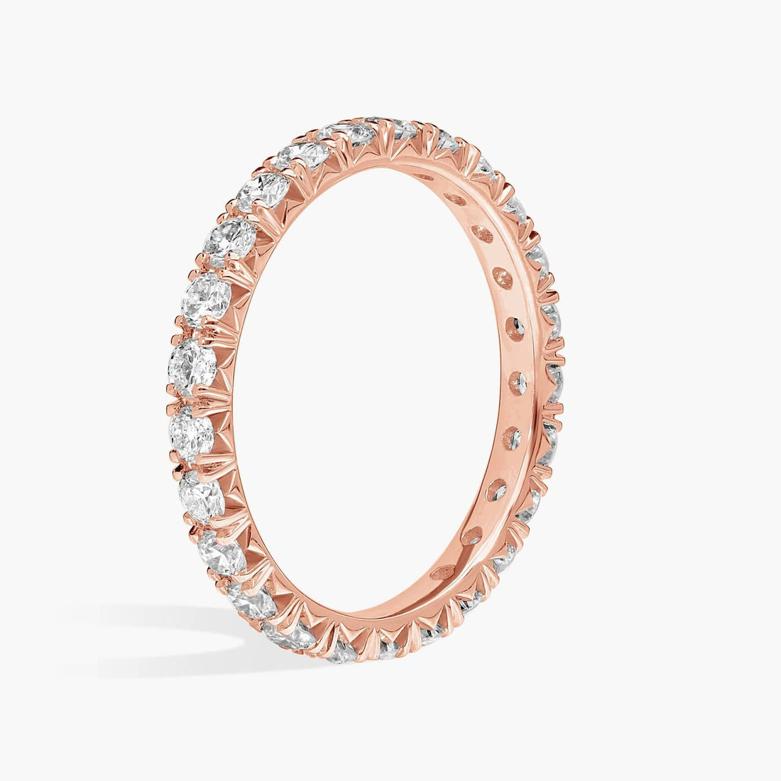 French Pavé Lab-Grown Diamond Eternity Ring In 10K/14K18K Gold (1 Ct. tw. - F-G / VS2-SI1)