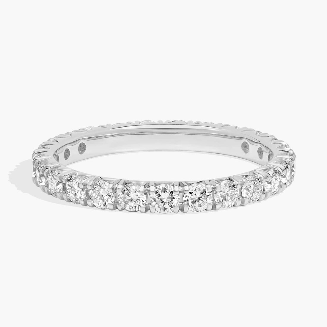 French Pavé Lab-Grown Diamond Eternity Ring In 10K/14K18K Gold (1 Ct. tw. - F-G / VS2-SI1)