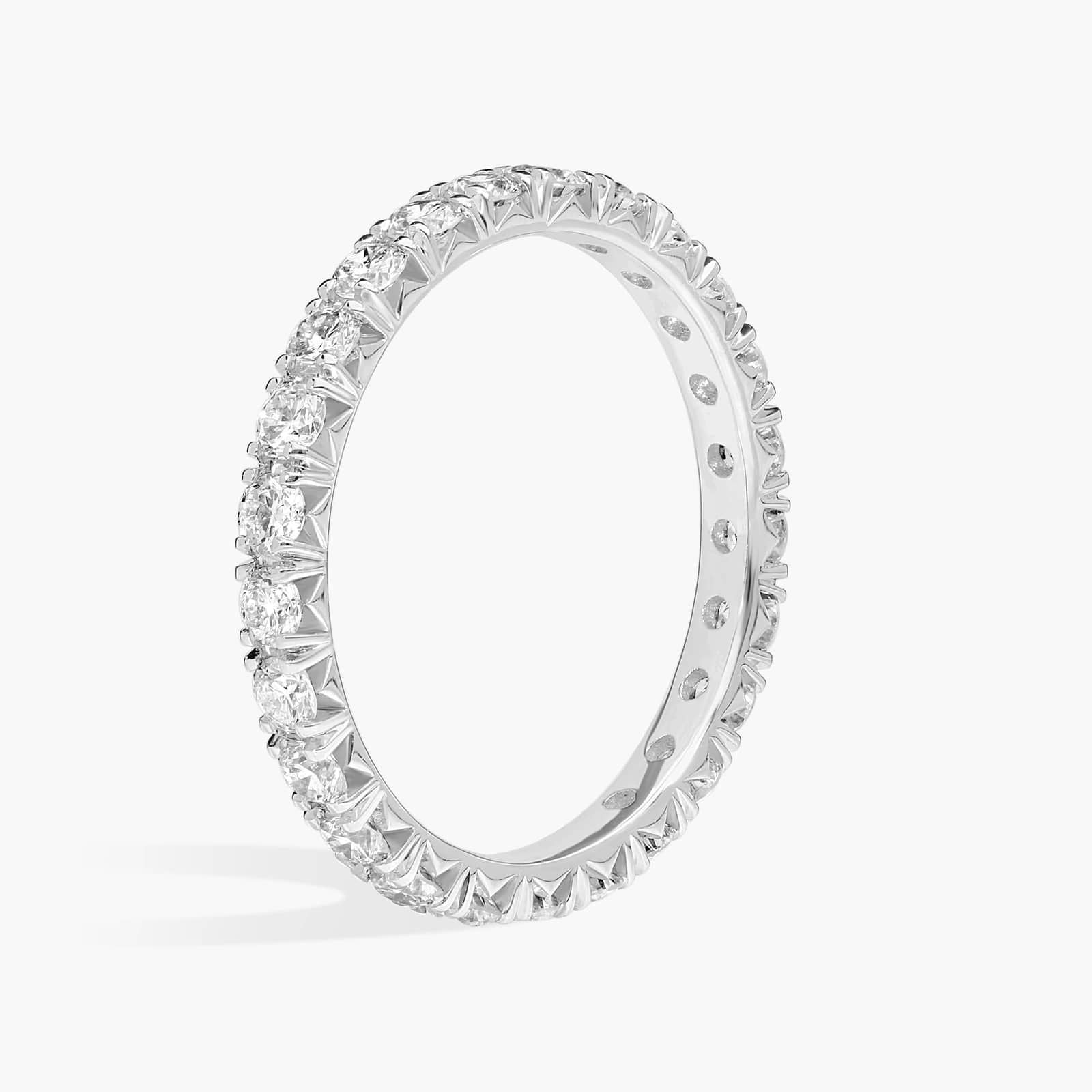 French Pavé Lab-Grown Diamond Eternity Ring In 10K/14K18K Gold (1 Ct. tw. - F-G / VS2-SI1)