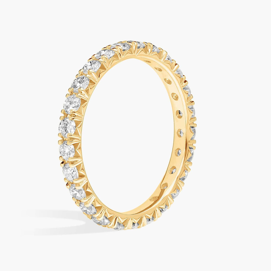 French Pavé Lab-Grown Diamond Eternity Ring In 10K/14K18K Gold (1 Ct. tw. - F-G / VS2-SI1)