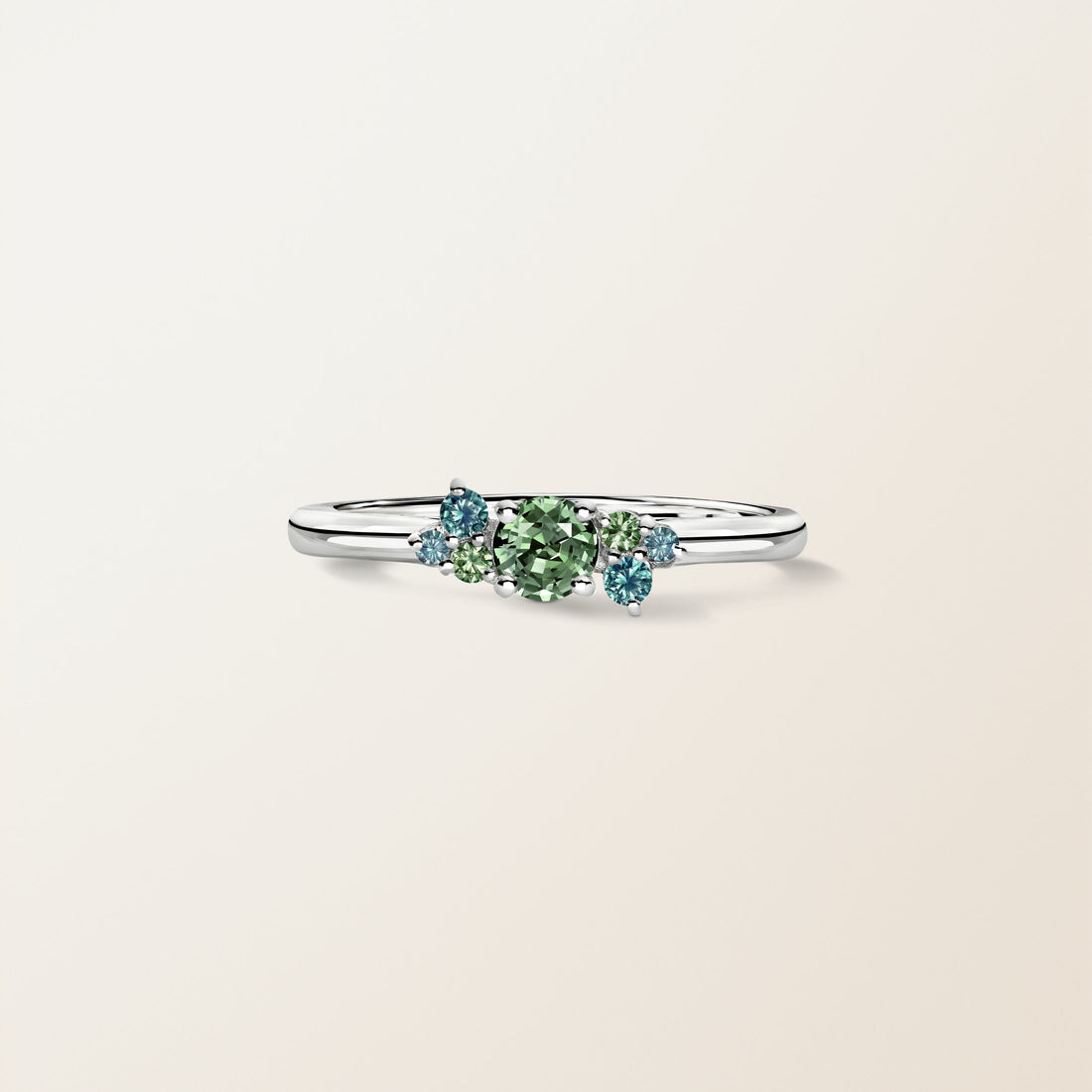 Mint Blossom Cluster Ring
