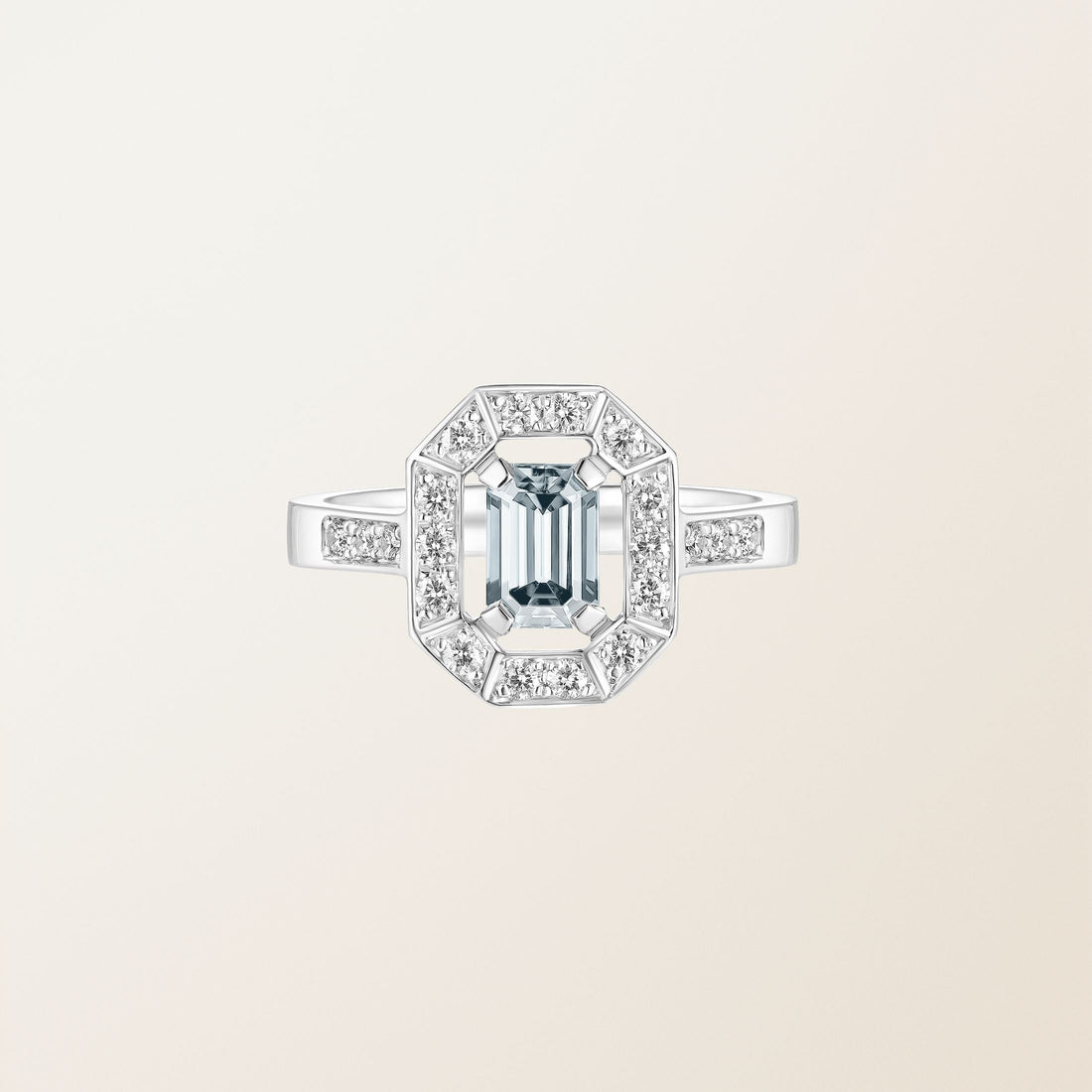 Astera Emerald Halo Ring