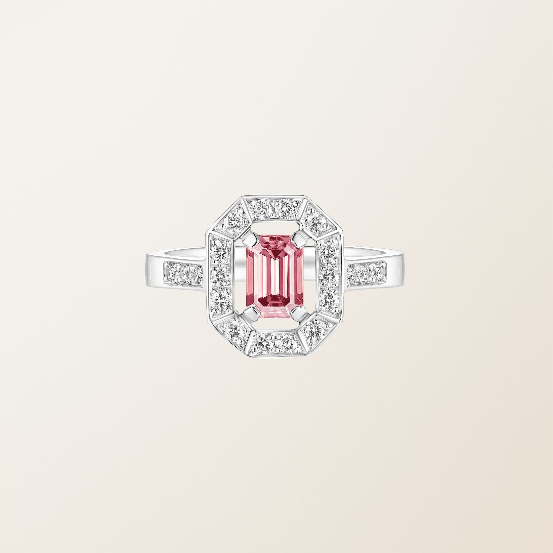 Astera Emerald Halo Ring