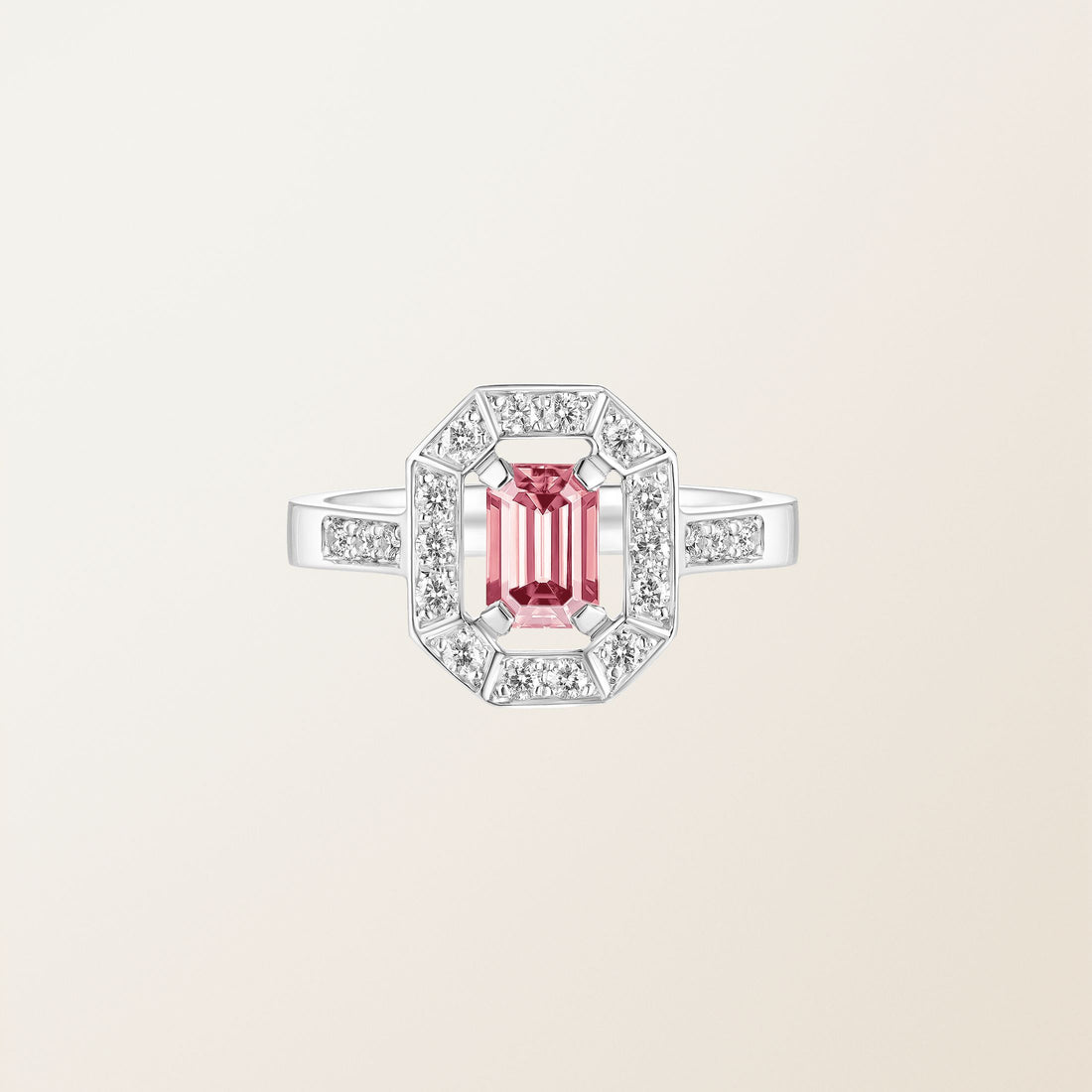 Astera Emerald Halo Ring