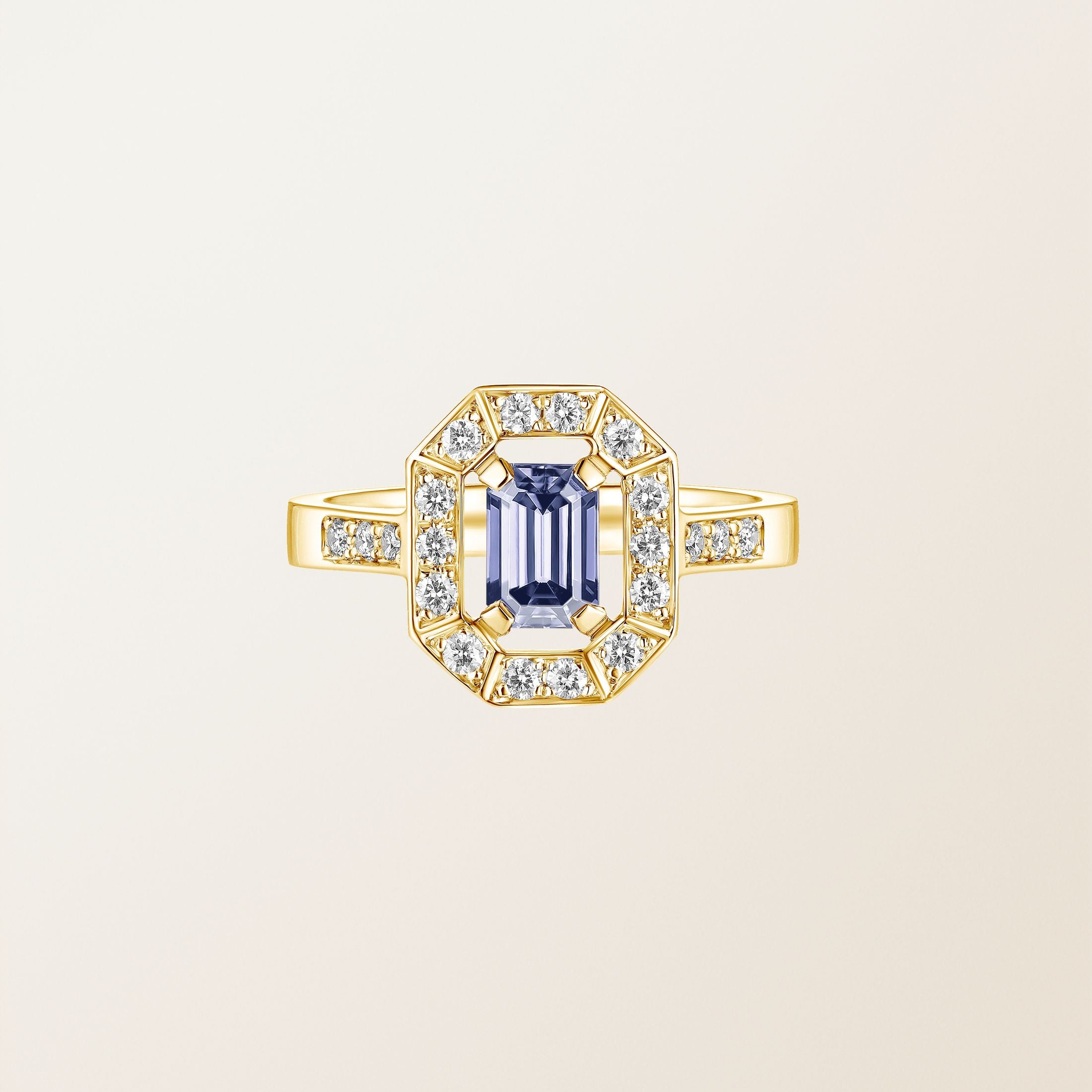 Astera Emerald Halo Ring