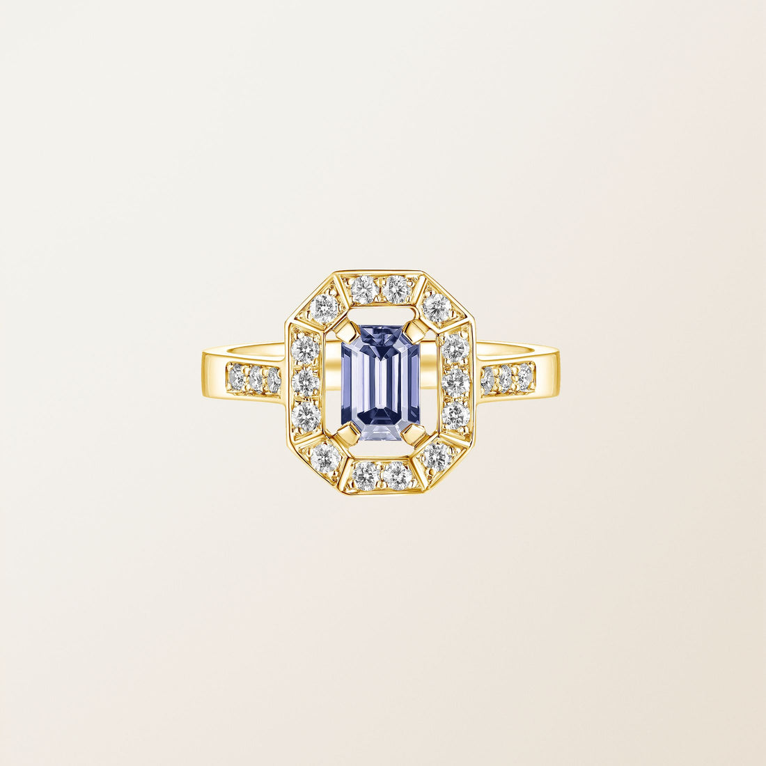 Astera Emerald Halo Ring