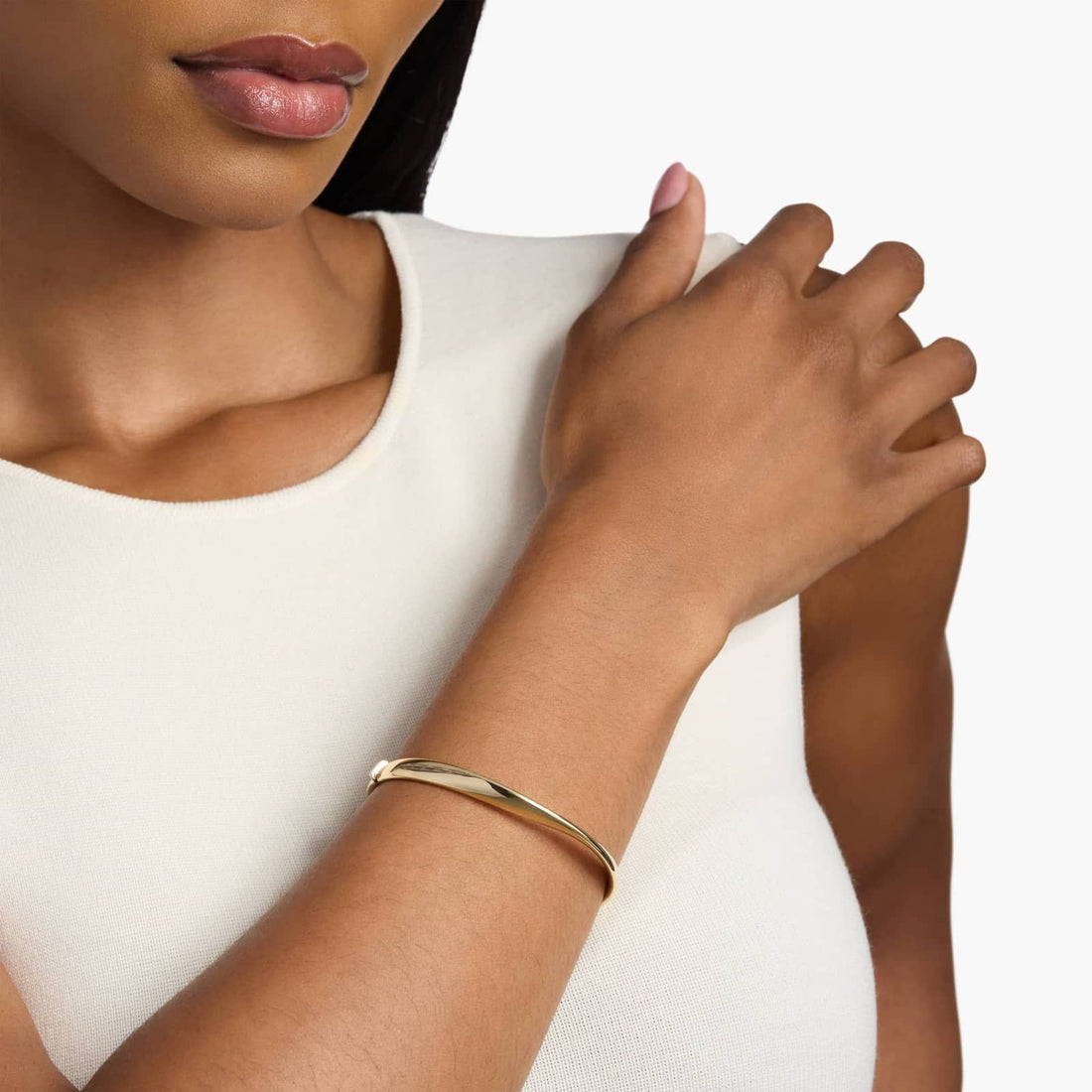 Twist Bangle in Italian Yellow Gold , Rose Gold & White Gold