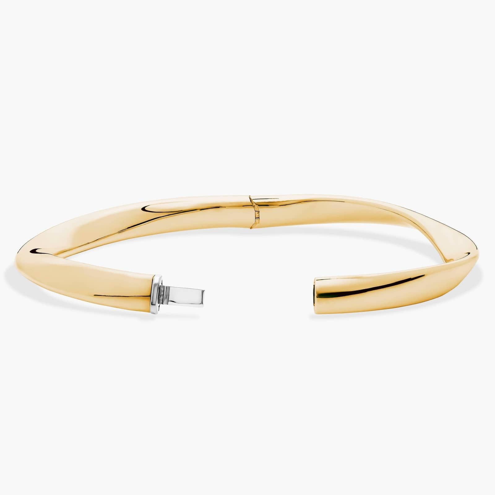 Twist Bangle in Italian Yellow Gold , Rose Gold & White Gold