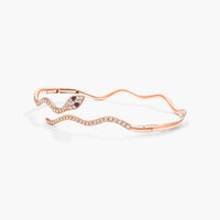 Snake Motif Diamond and Ruby Bracelet In Rose Gold & White Gold By James Allen
