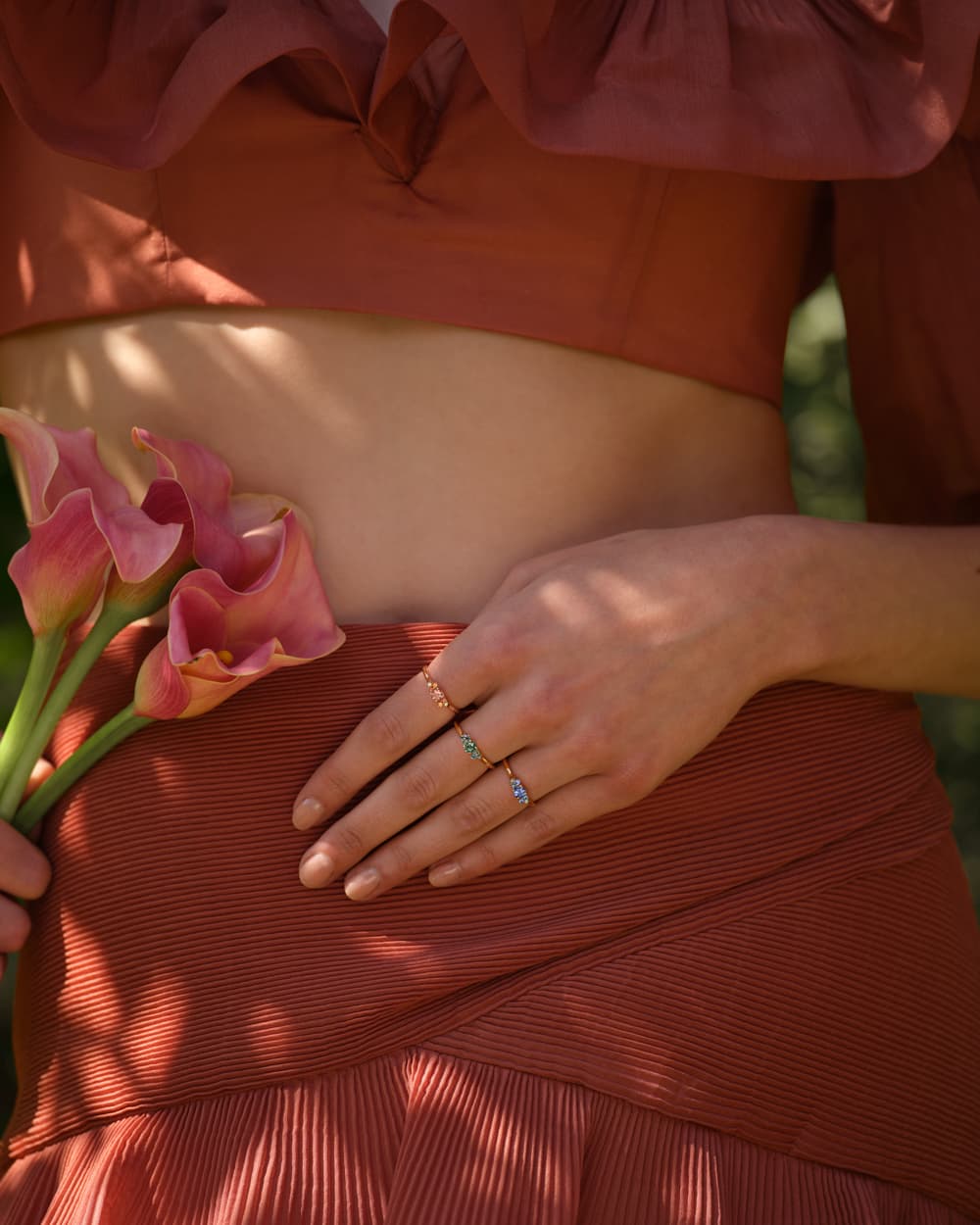 Mint Blossom Cluster Ring
