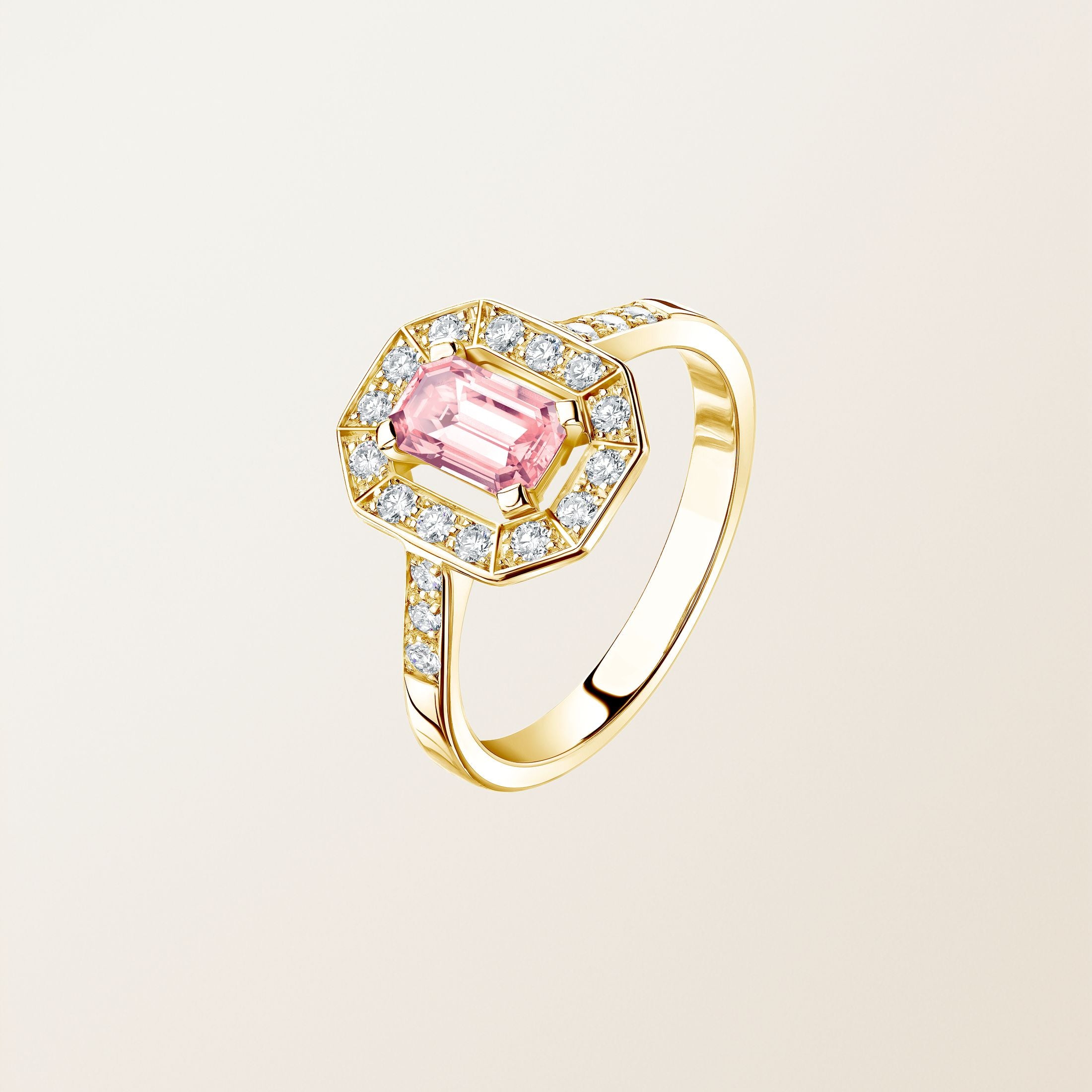 Astera Emerald Halo Ring