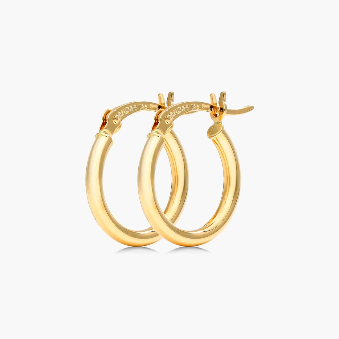 Standard Tube Hoop Earrings In Yellow Gold