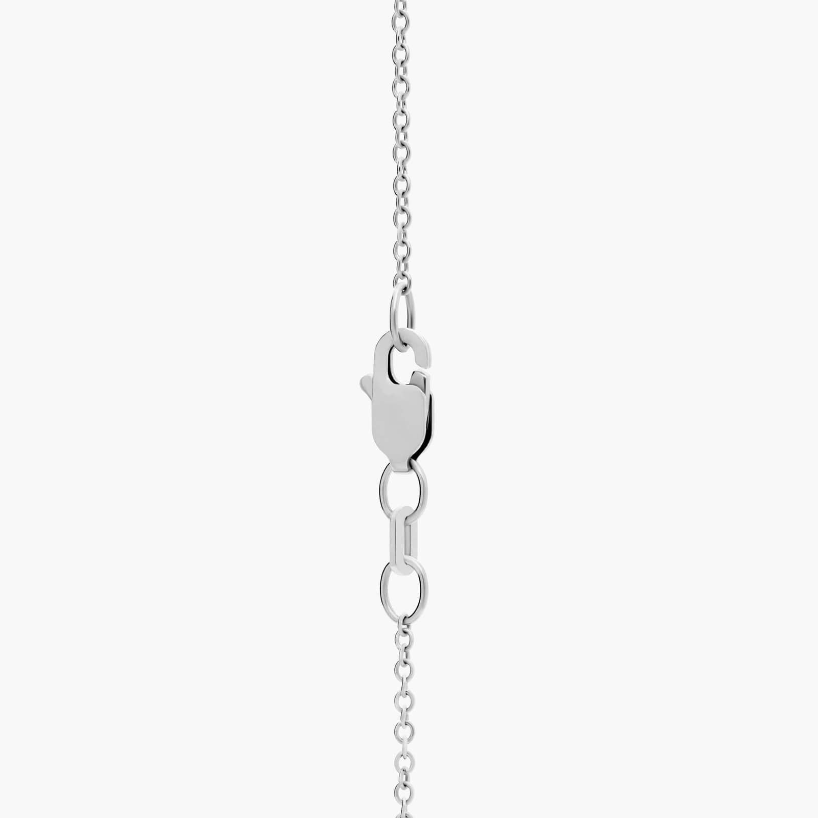 Alternating Sapphire and Diamond Vertical Bar Pendant in White Gold