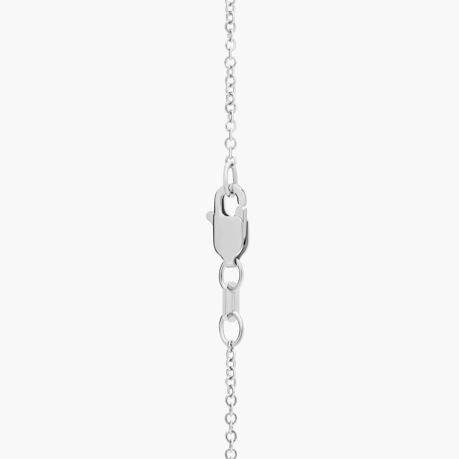 Alternating Sapphire and Diamond Vertical Bar Pendant in White Gold