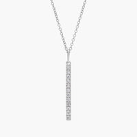 Riviera Diamond Bar Necklace in White Gold