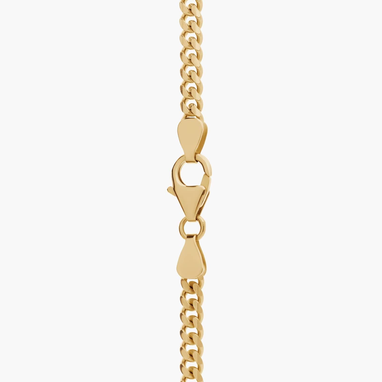 20" Men's Solid Cuban Link Chain in Italian Yellow Gold (3.4 mm)